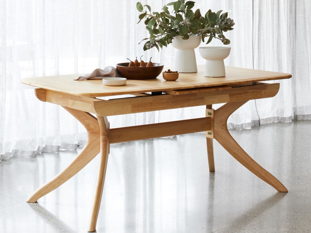 Tokyo Natural Hardwood Extendable Dining Table | 4 to 8 Seater